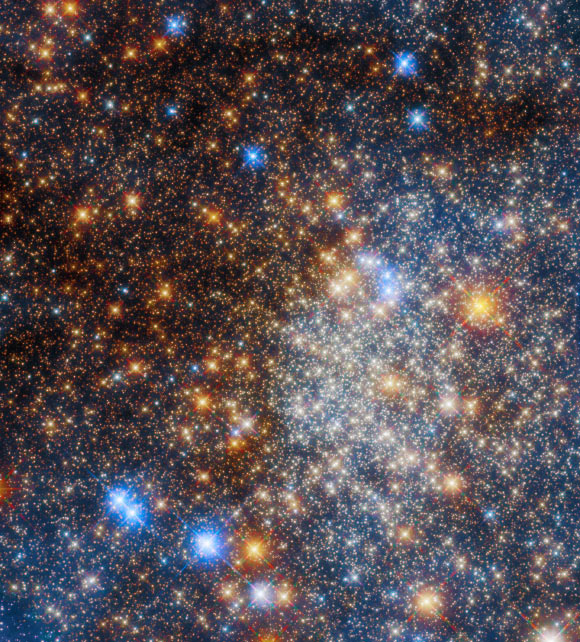 This Hubble image shows Terzan 12, a globular cluster about 15,000 light years away in the constellation of Sagittarius.  Image credit: NASA / ESA / Hubble / R. Cohen, Rutgers University.