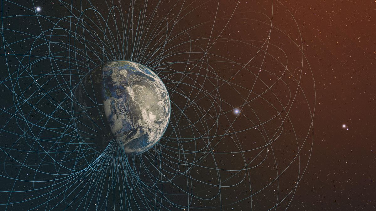 Why does the earth have magnetic poles?